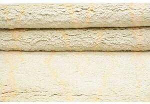 Tappeto Berbero Geometrico Avorio Giallo Tenue Corsia 79x254 Cm