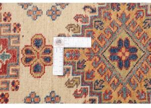 Tappeto Kazak Fine Geometrico Avorio Rosso Ruggine Corsia 79x404 Cm