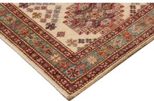 Tappeto Kazak Fine Geometrico Avorio Rosso Ruggine Corsia 79x404 Cm