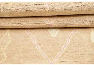 Tappeto Berbero Geometrico Beige Avorio Corsia 79x316 Cm