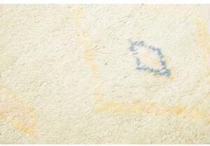 Tappeto Berbero Geometrico Avorio Giallo Tenue Corsia 79x254 Cm