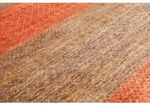 Tappeto Cromopura Geometrico Rosso Ruggine Marrone Tortora 197x295 Cm