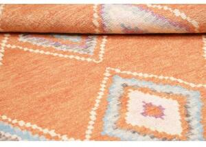 Tappeto Berbero Geometrico Arancione Beige 145x246 Cm