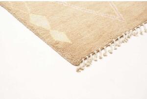 Tappeto Berbero Geometrico Beige Avorio Corsia 79x316 Cm