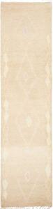 Tappeto Berbero Geometrico Beige Avorio Corsia 79x316 Cm