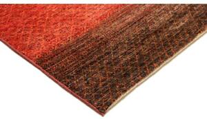 Tappeto Cromopura Geometrico Rosso Ruggine Marrone Scuro 194x310 Cm