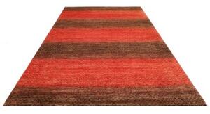 Tappeto Cromopura Geometrico Rosso Ruggine Marrone Scuro 194x310 Cm