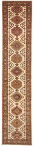 Tappeto Kazak Fine Geometrico Avorio Rosso Ruggine Corsia 79x404 Cm