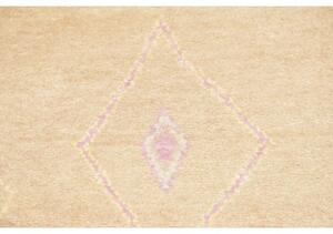 Tappeto Berbero Geometrico Beige Avorio Corsia 79x316 Cm