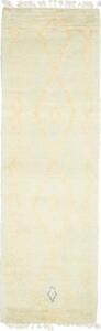 Tappeto Berbero Geometrico Avorio Giallo Tenue Corsia 79x254 Cm