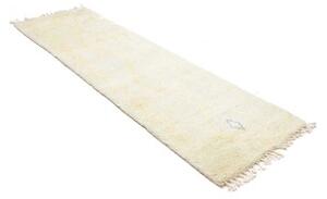 Tappeto Berbero Geometrico Avorio Giallo Tenue Corsia 79x254 Cm