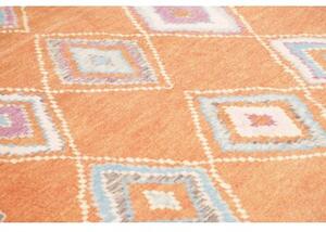 Tappeto Berbero Geometrico Arancione Beige 145x246 Cm