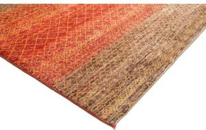 Tappeto Cromopura Geometrico Rosso Ruggine Marrone Tortora 197x295 Cm