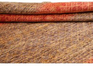 Tappeto Cromopura Geometrico Rosso Ruggine Marrone Tortora 197x295 Cm