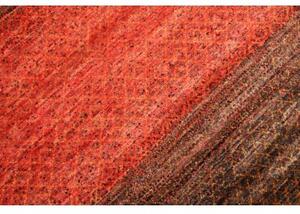 Tappeto Cromopura Geometrico Rosso Ruggine Marrone Scuro 194x310 Cm