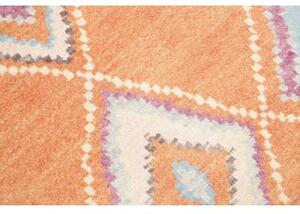 Tappeto Berbero Geometrico Arancione Beige 145x246 Cm