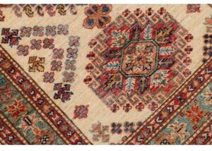 Tappeto Kazak Fine Geometrico Avorio Rosso Ruggine Corsia 79x404 Cm