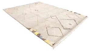 Tappeto Berbero Geometrico Grigio Chiaro Beige 240x305 Cm