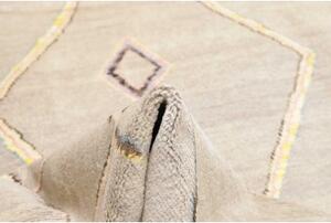 Tappeto Berbero Geometrico Grigio Chiaro Beige 240x305 Cm