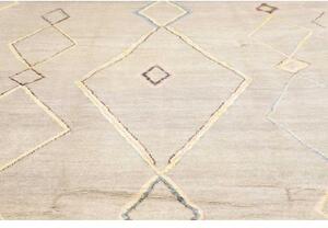 Tappeto Berbero Geometrico Grigio Chiaro Beige 240x305 Cm