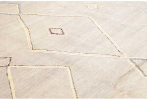 Tappeto Berbero Geometrico Grigio Chiaro Beige 240x305 Cm