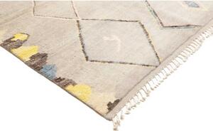 Tappeto Berbero Geometrico Grigio Chiaro Beige 240x305 Cm