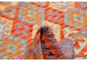Tappeto Kilim Geometrico Malva Arancione 148x200 Cm