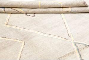 Tappeto Berbero Geometrico Grigio Chiaro Beige 240x305 Cm