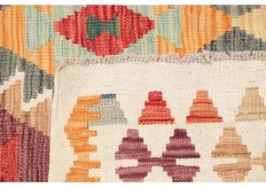 Tappeto Kilim Geometrico Avorio Rosso 153x210 Cm