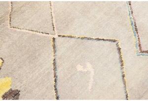 Tappeto Berbero Geometrico Grigio Chiaro Beige 240x305 Cm