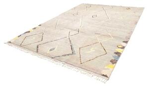 Tappeto Berbero Geometrico Grigio Chiaro Beige 240x305 Cm