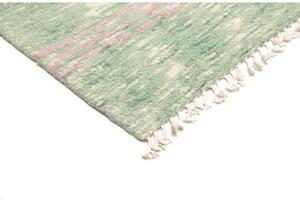 Tappeto Berbero Geometrico Verde Salvia Rosa Pallido 179x288 Cm