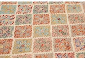 Tappeto Kilim Geometrico Beige Multicolore 148x202 Cm