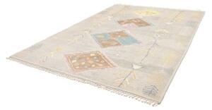 Tappeto Berbero Geometrico Grigio Giallo 239x318 Cm
