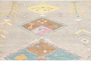 Tappeto Berbero Geometrico Grigio Giallo 239x318 Cm