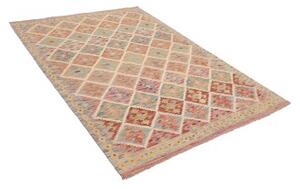 Tappeto Kilim Geometrico Beige Multicolore 148x202 Cm