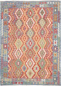 Tappeto Kilim Geometrico Rosso Blu 170x237 Cm
