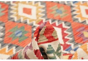 Tappeto Kilim Geometrico Rosso Mattone Avorio 177x245 Cm