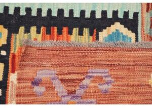 Tappeto Kilim Geometrico Terracotta Arancione 100x144 Cm