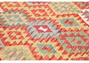 Tappeto Kilim Geometrico Rosso Blu 170x237 Cm