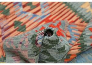 Tappeto Kilim Geometrico Azzurro Multicolore 104x148 Cm
