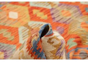 Tappeto Kilim Geometrico Multicolore Beige 178x243 Cm