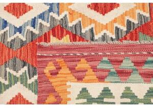 Tappeto Kilim Geometrico Rosso Mattone Avorio 177x245 Cm