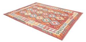 Tappeto Kilim Geometrico Rosso Mattone Avorio 177x245 Cm