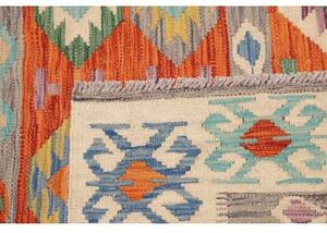 Tappeto Kilim Geometrico Rosso Beige 172x248 Cm