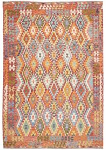 Tappeto Kilim Geometrico Terracotta Arancione 210x304 Cm