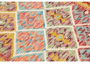 Tappeto Kilim Geometrico Multicolore 102x140 Cm