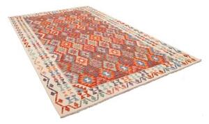 Tappeto Kilim Geometrico Terracotta Arancione 204x300 Cm