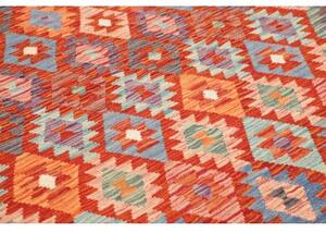 Tappeto Kilim Geometrico Terracotta Arancione 204x300 Cm