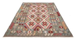 Tappeto Kilim Geometrico Grigio Multicolore 172x241 Cm